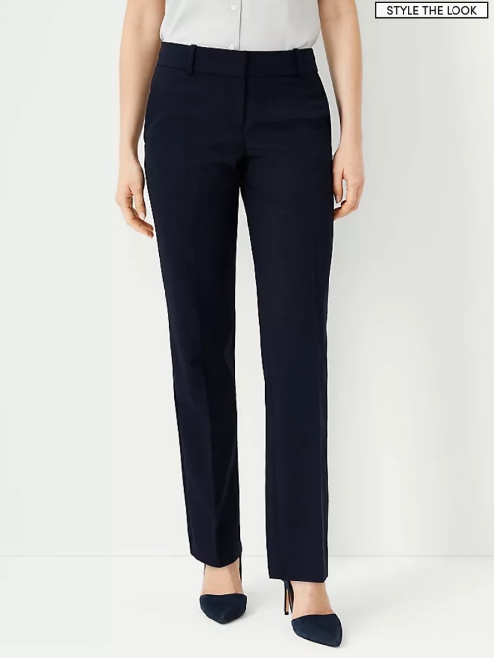 Classic Navy Women's Dress Pants - Tailored Straight Leg